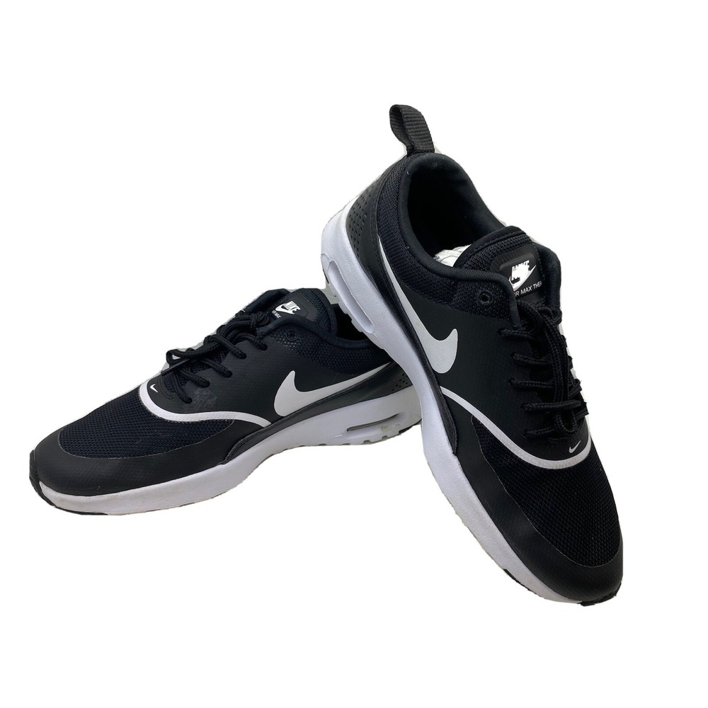 Nike Women's Air Max Thea Black Black White 599409-028 Size 7.5 Sneakers.